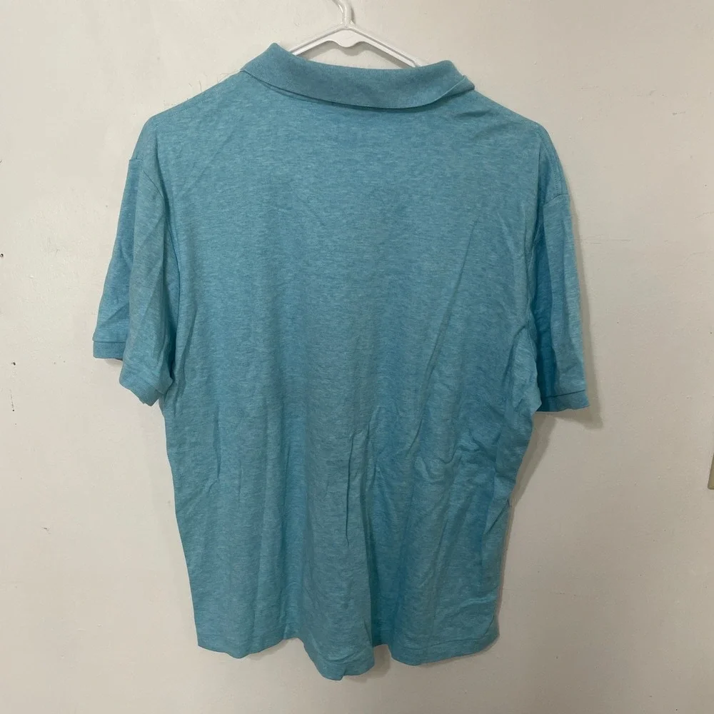 Polo Ralph Lauren Mens Classic Fit‎ Polo Shirt Blue Heather Short Sleeve Medium